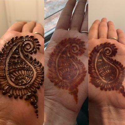 Henna with its stain