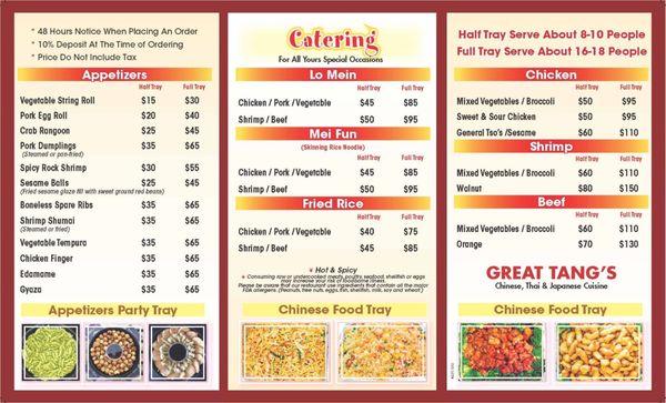 catering menu