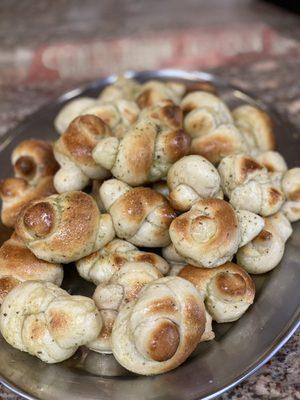 Garlic knots for the gang