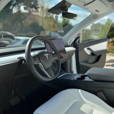 Interior detail on this beautiful Tesla!