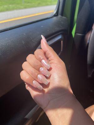 medium length chrome nails