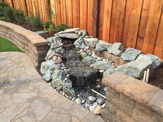 Custom water feature in San Jose