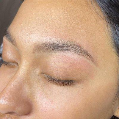 Eye brow wax cleanup