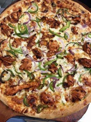 BBQ chicken and green peppers