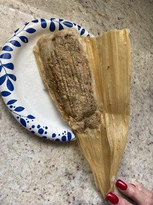 Tamale flip side