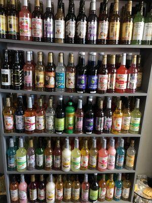 Wall of Skinny Girl Syrups