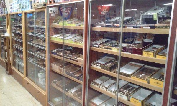 Large selection of Premium Cigars.