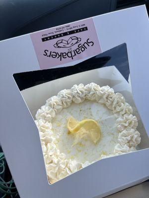 8" Chantilly cake with lemon filling