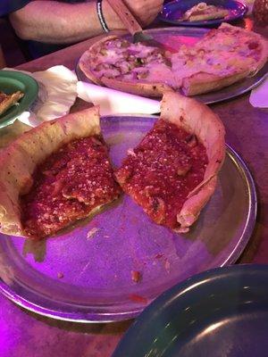 "Chicago style" - this was a joke. It was thinner than the regular crust pizza.