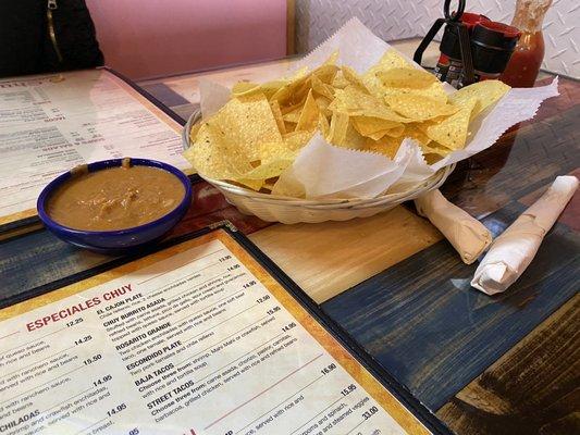 Beans and chips