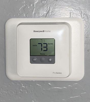 They installed two great thermostats I love! They explain everything. Very fluent.