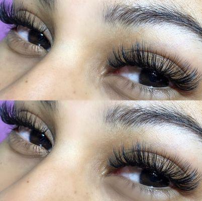 Wispy Hybrid Lash Extensions