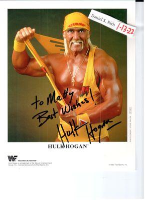 Thanks for buying my wrestling photo of Hulk Hogan!