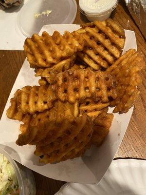 Overdone Cajun waffle fries