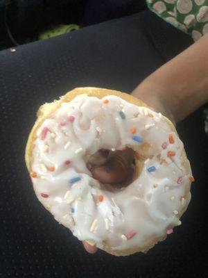 Classic Donuts if you can't tell the chipped part of the donut was stale and when my daughter bit into it she seem mold