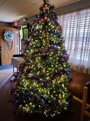 Patriotic red, white, and blue tree!