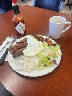 Teriyaki Chicken special with side order Eggs and Coffee !!