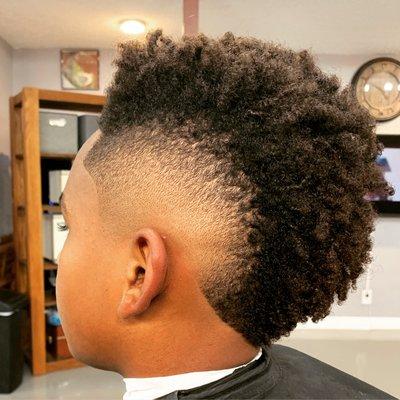 Mohawk burst fade