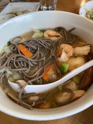 Miso shrimp soba