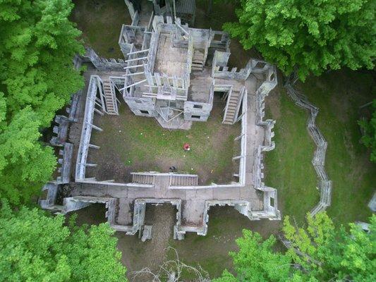 Over head view of castle.