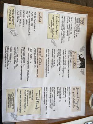 Menu photo