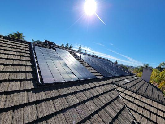 Brand new pool solar system in Del Mar, CA