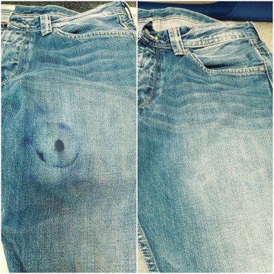 Ink Stain: Before & After