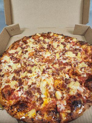 Large bacon and pineapple