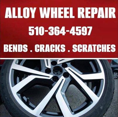 We Repair wheels bends, cracks, scratches