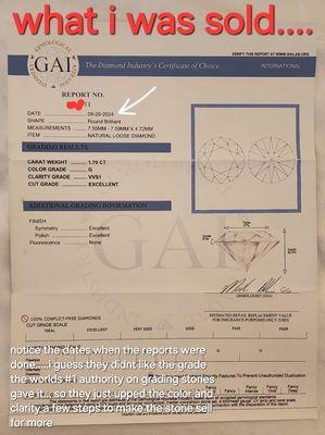 GAI report we were given when bought Diamond