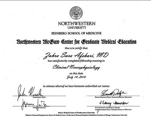 Northwestern fellowship trained