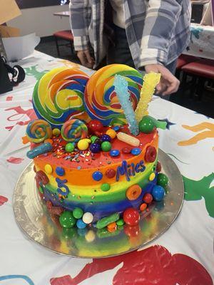 Rainbow / candy Birthday cake