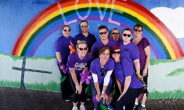 The Eye Center staff participate in the Walk To End Alzheimer's event in Alton Baker Park.