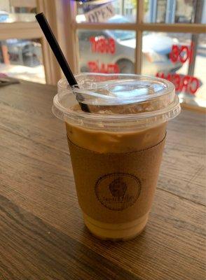 hazelnut iced latte