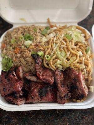 Fried rice, chowmeng, and pork riblets!