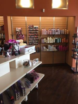 Lots of haircare products and more sold in the lobby.