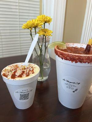 Esquites and a michelada. Very delicious!