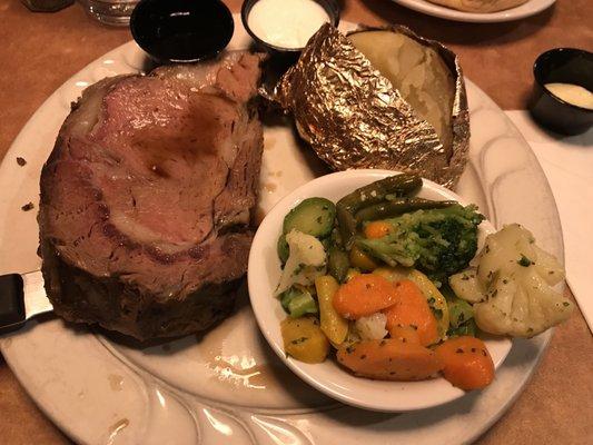 The 19.99 Prime Rib Dinner! Yummy and it comes with soup or salad.