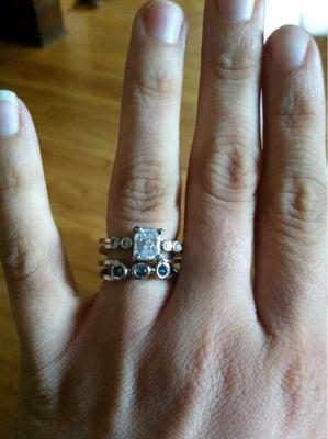 Custom wedding + engagement rings from the beautiful and talented T!