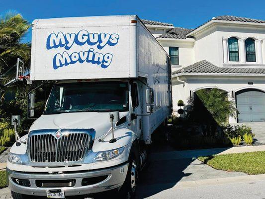 Moving Truck in Driveway