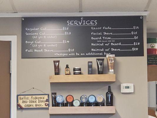 Services - prices