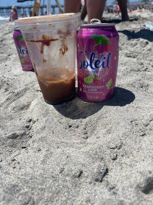 I paid for a 20oz coffee. This is the coffee I paid for next to a 12oz can of soda. Does it even have espresso or just plain old coffee