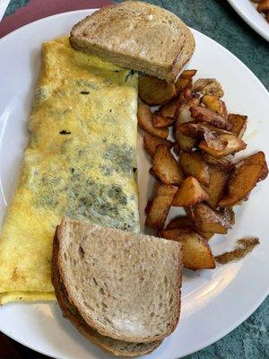 Spinach omelette special $9