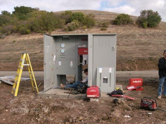 Niner Winery Main Service installation