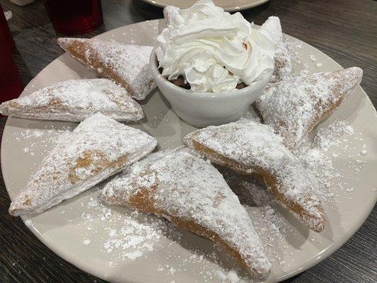 Beignets with ice cream