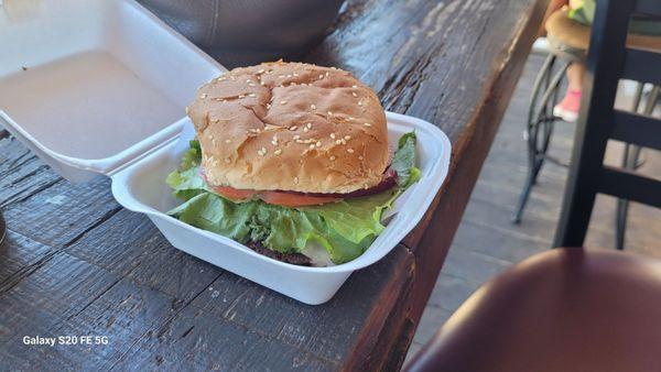 Single burger for the Mrs.