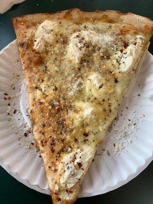 White Pizza Slice