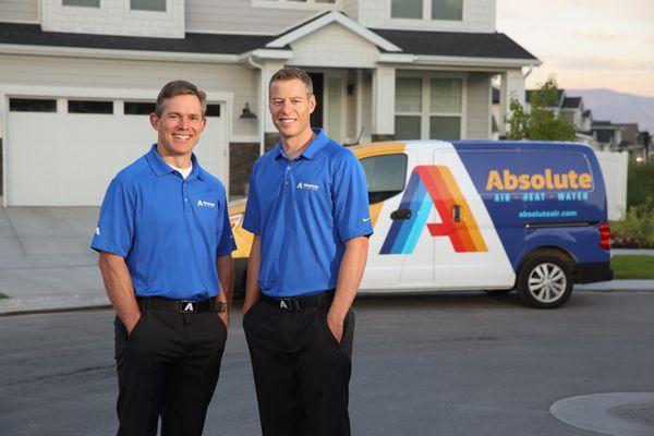 Bronc Walker and Tim Oyler are the owners of. Absolute Air and they care about each and every customer experience.