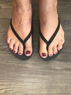 Hot stone pedicure