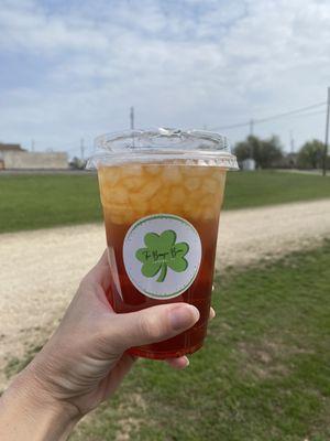 Besides locally roasted coffee, they have a nice tea selection (hot or iced)